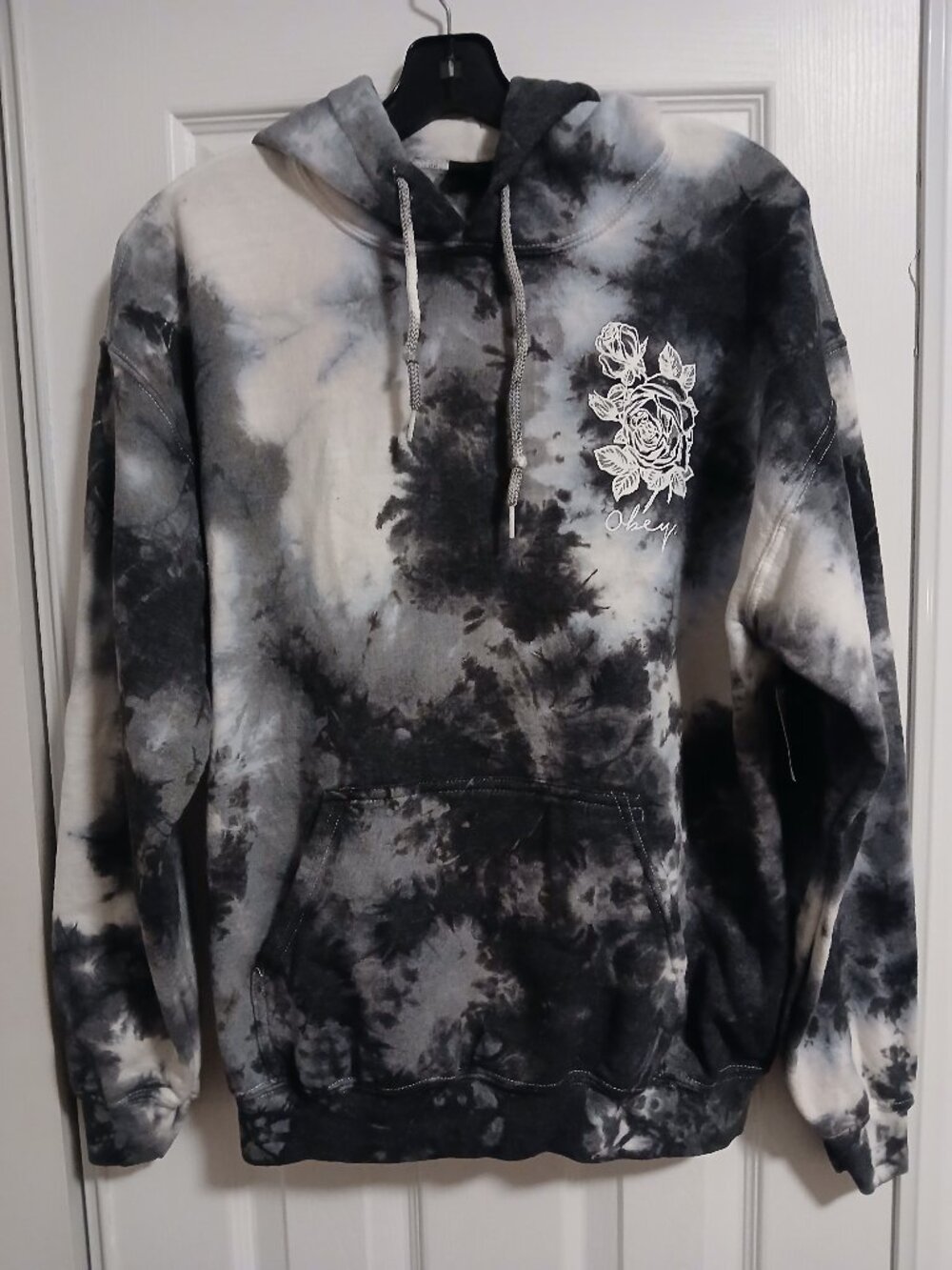 Obey Gray Rose Tie Dye Hoodie